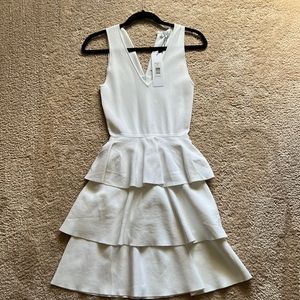 Parker brand white sleeveless dress